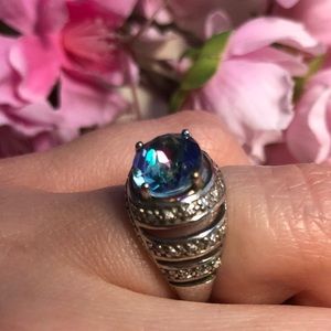Blue Green Purple Turquoise Aqua Ring